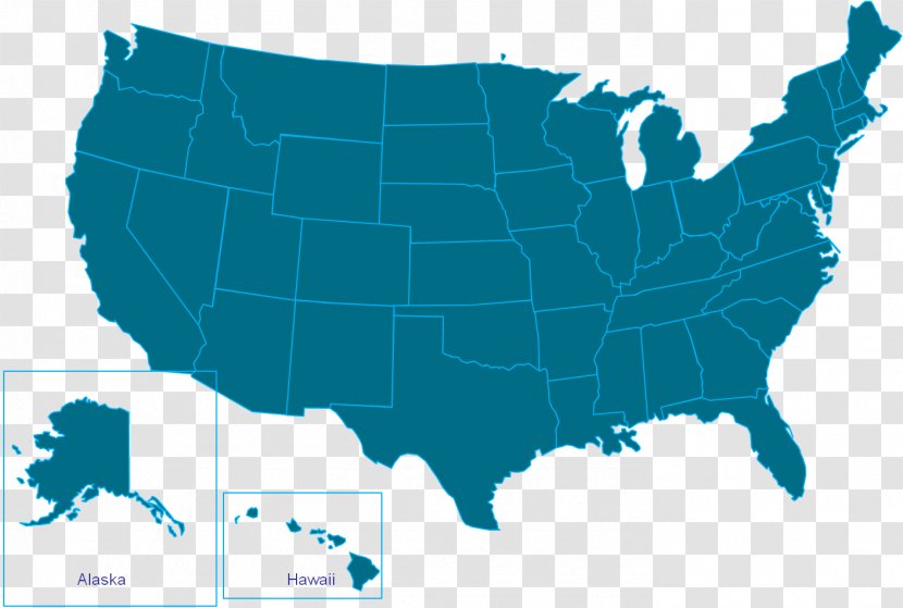 United States Vector Map - Us State Transparent PNG