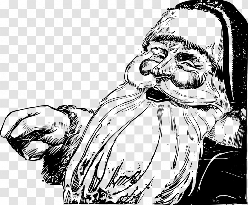 Santa Claus Christmas Clip Art - Watercolor Transparent PNG