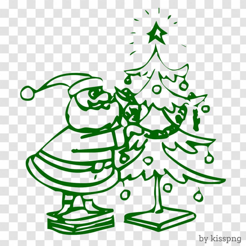 Christmas Tree, Santa Clause, Holiday, Winter. - Flora - Tree Transparent PNG