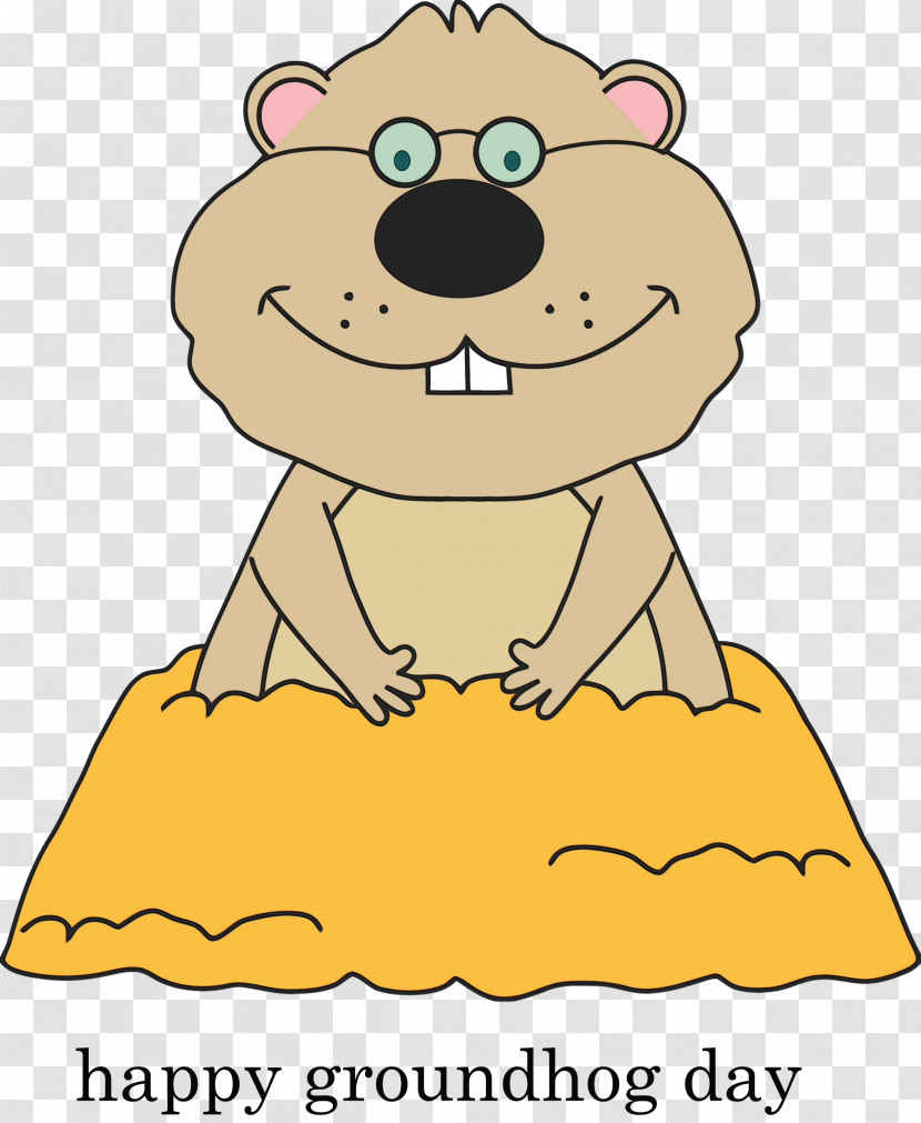 Cartoon Groundhog Pleased Transparent PNG