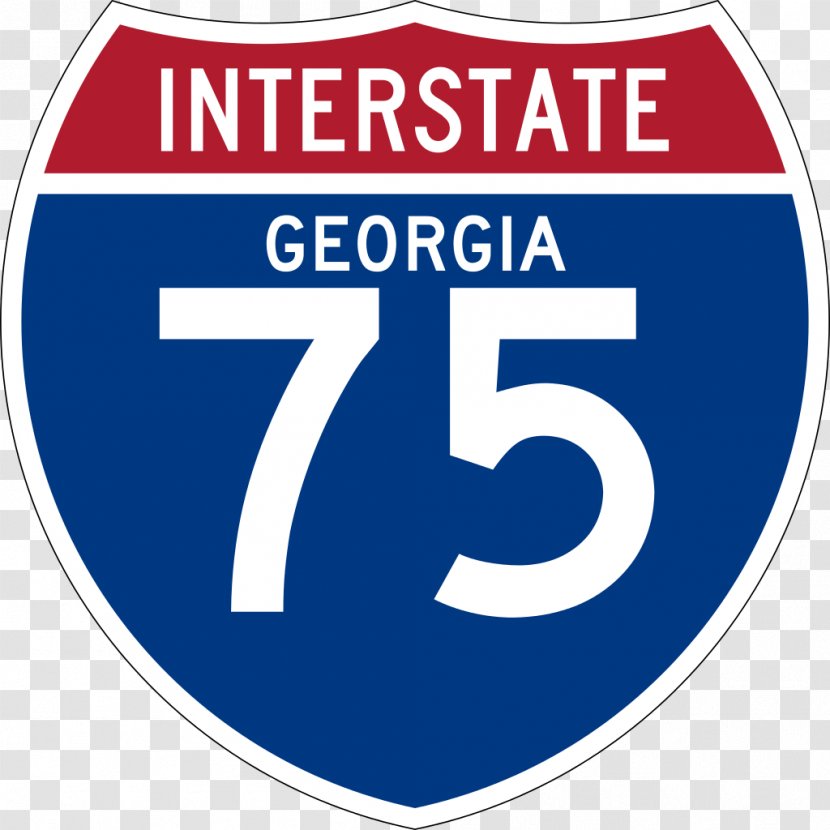 Interstate 75 In Ohio 10 95 Georgia - 24 - Black Shield Transparent PNG
