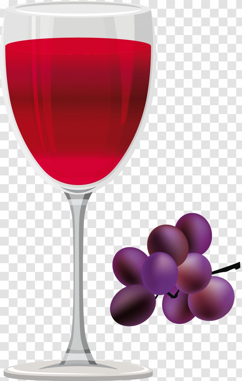 Juice Cocktail Grape Wine Glass - Magenta - Winery Transparent PNG