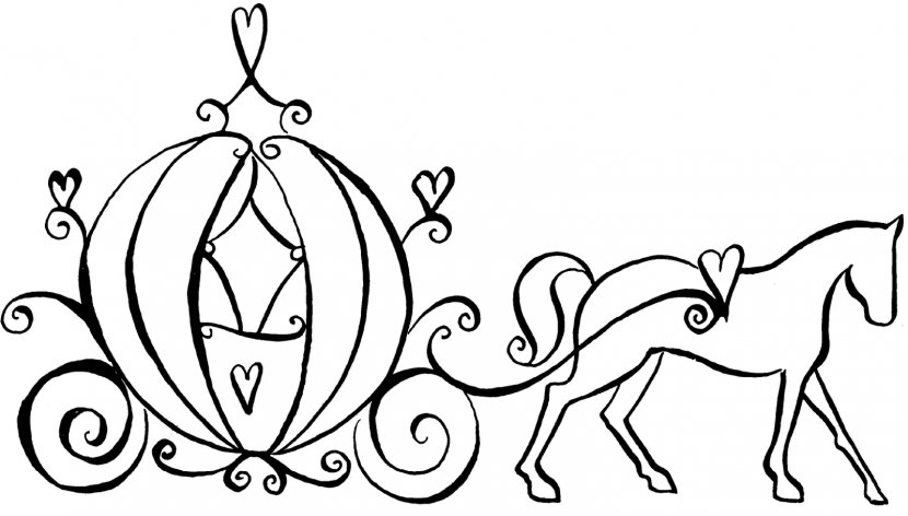 Cinderella Fairy Godmother Coloring Book Carriage Horse - Cartoon - Wedding Cliparts Transparent PNG