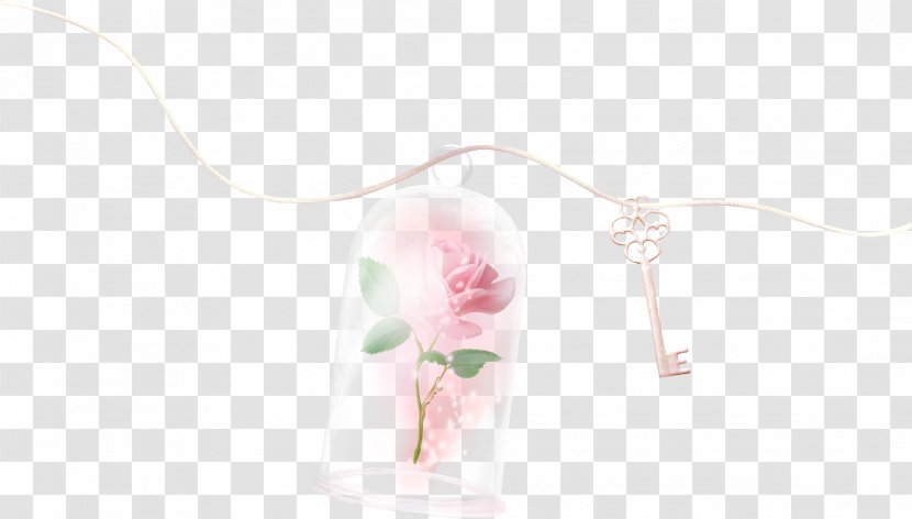 Petal Pattern - Pink - Rope Key Flowers Transparent Bottle Transparent PNG