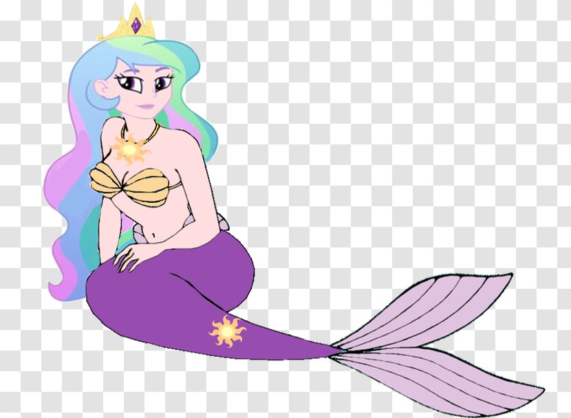 Mermaid Princess Celestia DeviantArt Twilight Sparkle - Work Of Art Transparent PNG