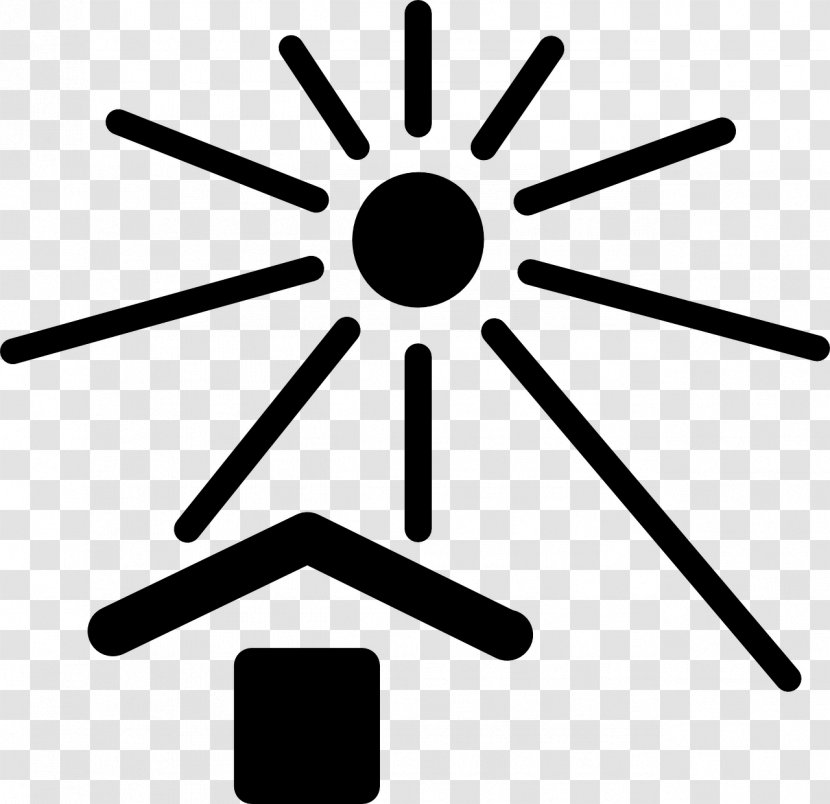 Sunlight Symbol Clip Art - Black And White Transparent PNG