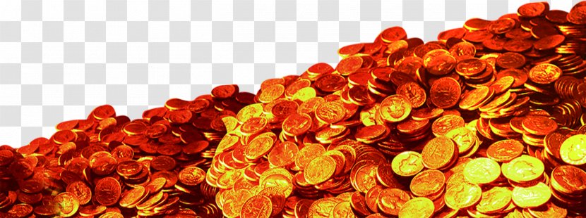 Money Gold Coin - Shiny Pile Of Coins Decorative Elements Transparent PNG
