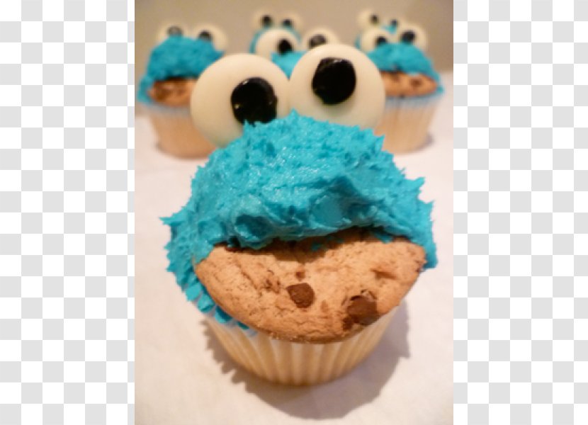 Cupcake Muffin Frosting & Icing Dessert - Cake Decorating - Cookie Monster Transparent PNG