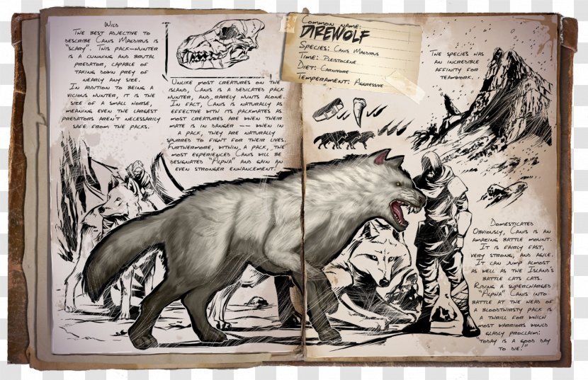 ARK: Survival Evolved Gray Wolf PlayStation 4 Dire Allosaurus - Fauna - Dinosaur Transparent PNG