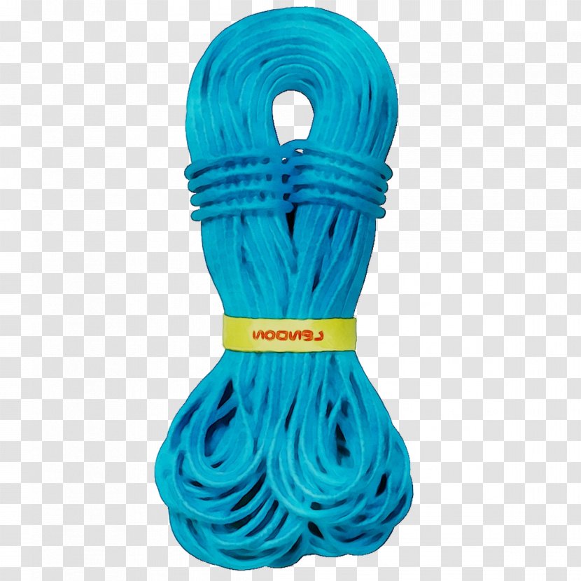 Tendon Master Pro 9.2 Mm Rope Climbing Mountaineering Sports - Via Ferrata - Turquoise Transparent PNG