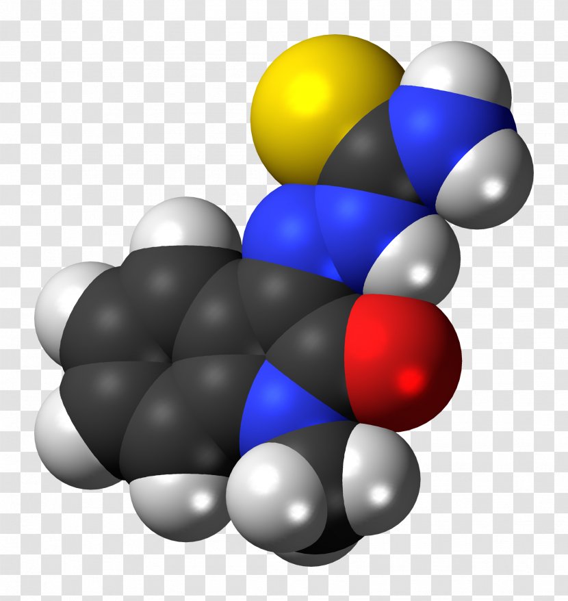 Metisazone Antiviral Drug United States Adopted Name Space-filling Model - Balloon Transparent PNG