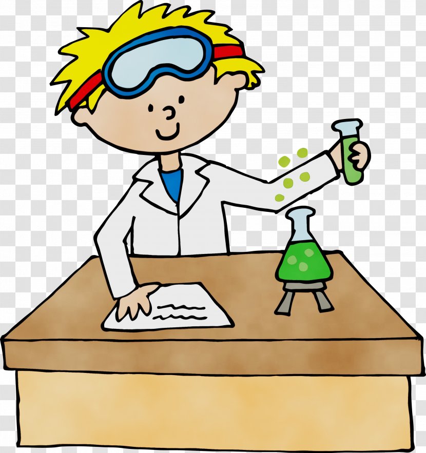 Scientist Cartoon - Wet Ink - Thumb Happy Transparent PNG