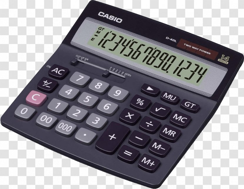 Calculator Casio Adding Machine Battery Label Printer - Indotrading - Black Image Transparent PNG
