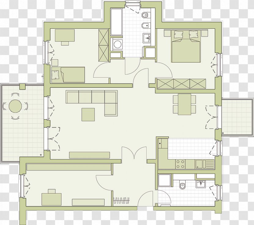 Floor Plan Urban Design Residential Area - Property Transparent PNG