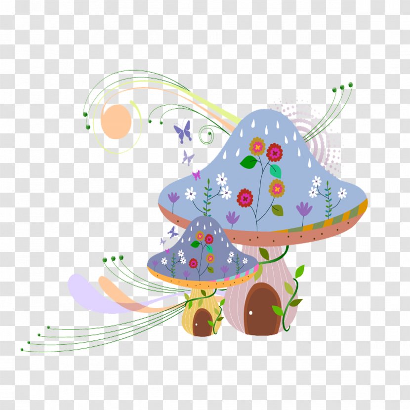 Cartoon Mushroom - Tree - Exquisite Mushrooms Transparent PNG