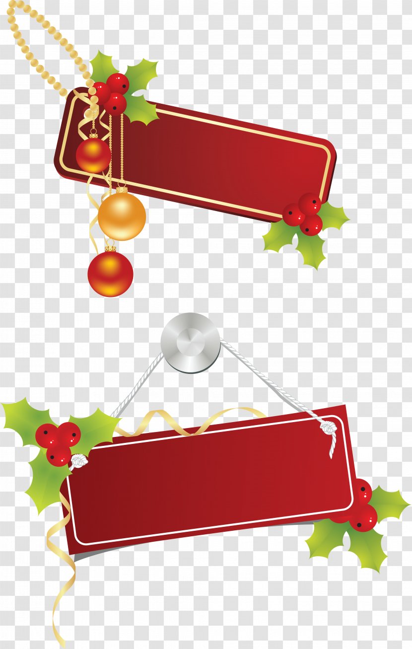 Santa Claus Christmas Decoration Clip Art - Red - Lable Transparent PNG