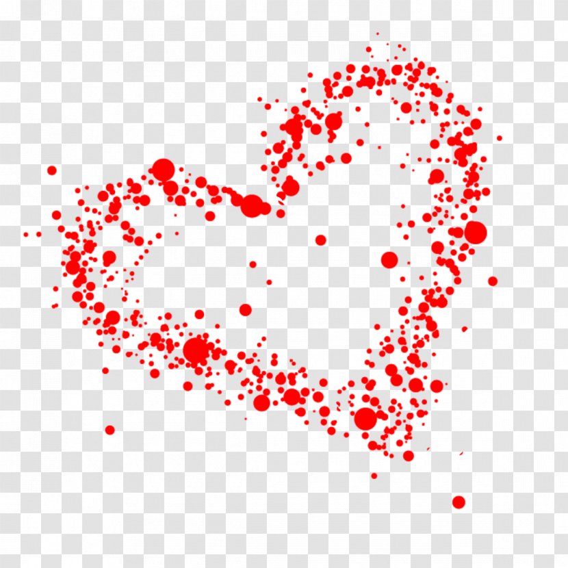 Ink Brush Heart Download - Frame - Dotted Hearts Transparent PNG