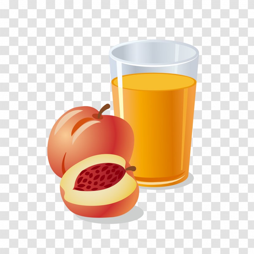 Orange Juice Apple Pomegranate - Vector Cartoon Transparent PNG