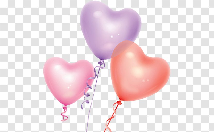 Balloon - Heart - Multicolor Floating Decoration Transparent PNG