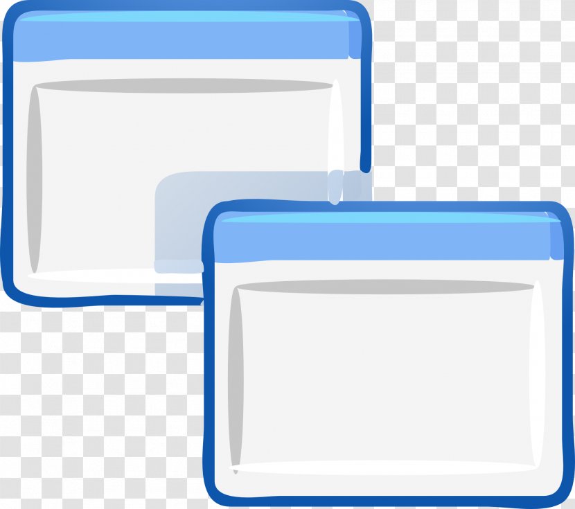 Graphical User Interface Window Clip Art - Drawing - Blue Square Edge Transparent PNG