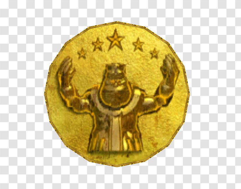 Gold Coin Medal 01504 Symbol - Brass - Star Fox Adventures Transparent PNG