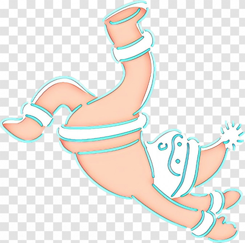 Cartoon Leg Finger Thumb Transparent PNG