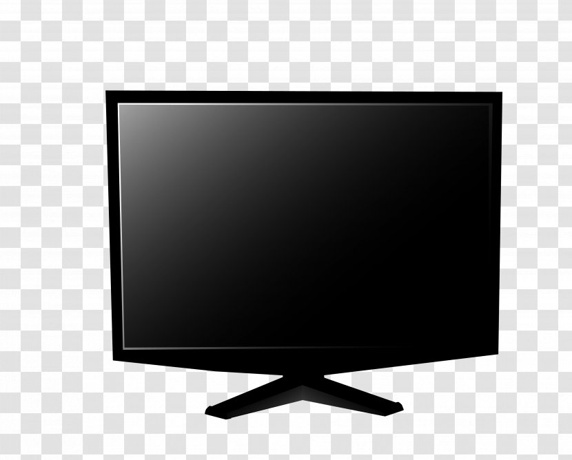 LCD Television LED-backlit Computer Monitor Set Output Device - Black Transparent PNG
