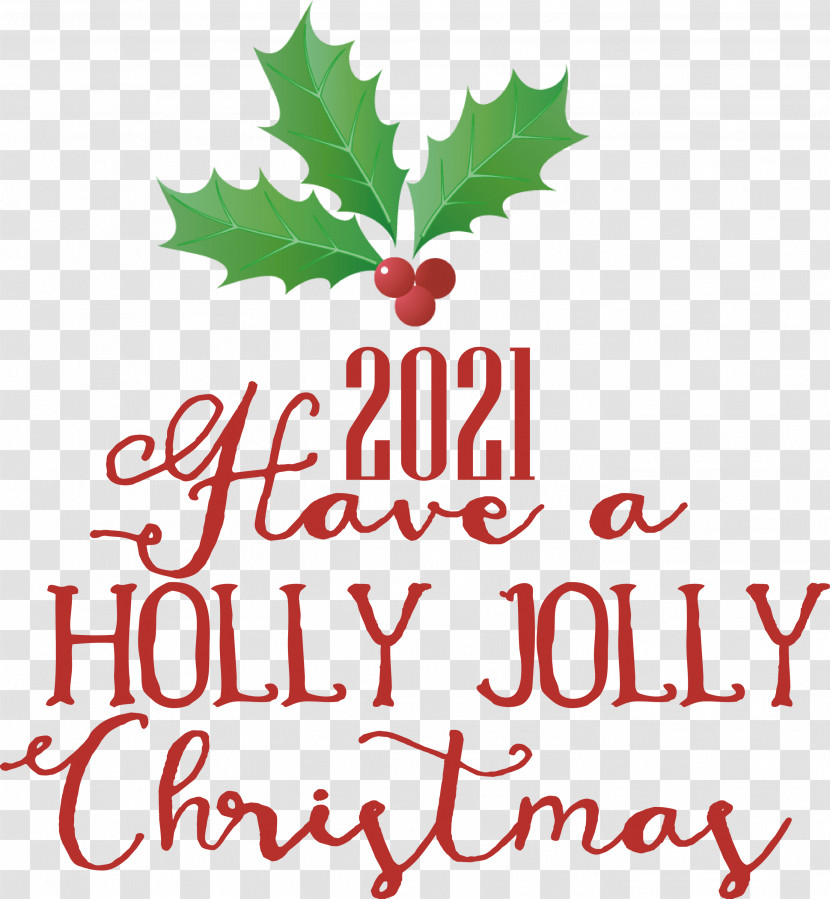 Holly Jolly Christmas Transparent PNG