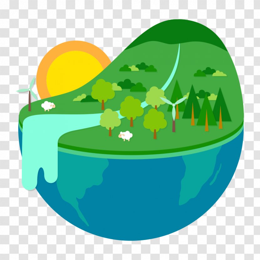 Half-Earth Ecology Natural Environment Biology - Resource - Energy And Environmental Protection Transparent PNG