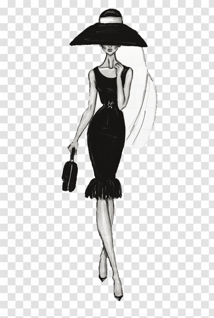 Fashion Illustration Drawing Female - Breakfast At Tiffany S - Chanel Transparent PNG
