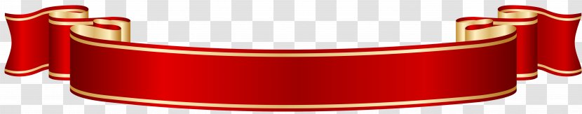 Red Ribbon Clip Art - Gold Transparent PNG