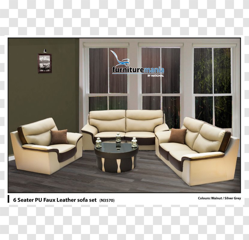 Recliner Bicast Leather Living Room Couch Artificial - Table Transparent PNG