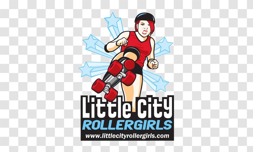 Little City Roller Girls Illustration Logo Poster Women's Flat Track Derby Association - Recreation Transparent PNG