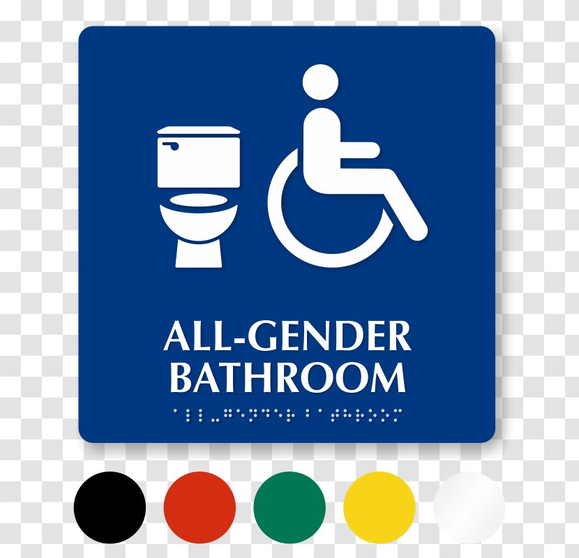 Unisex Public Toilet Gender Symbol Bathroom - Organization - Accessible Transparent PNG