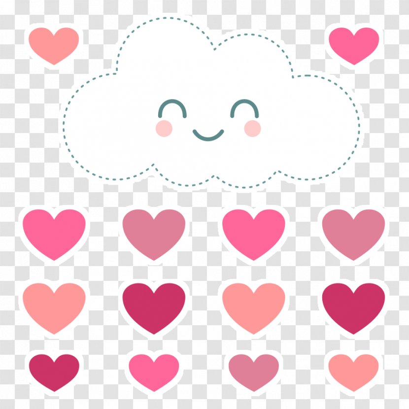 Paper Cloud Rain Love Heart - Frame Transparent PNG