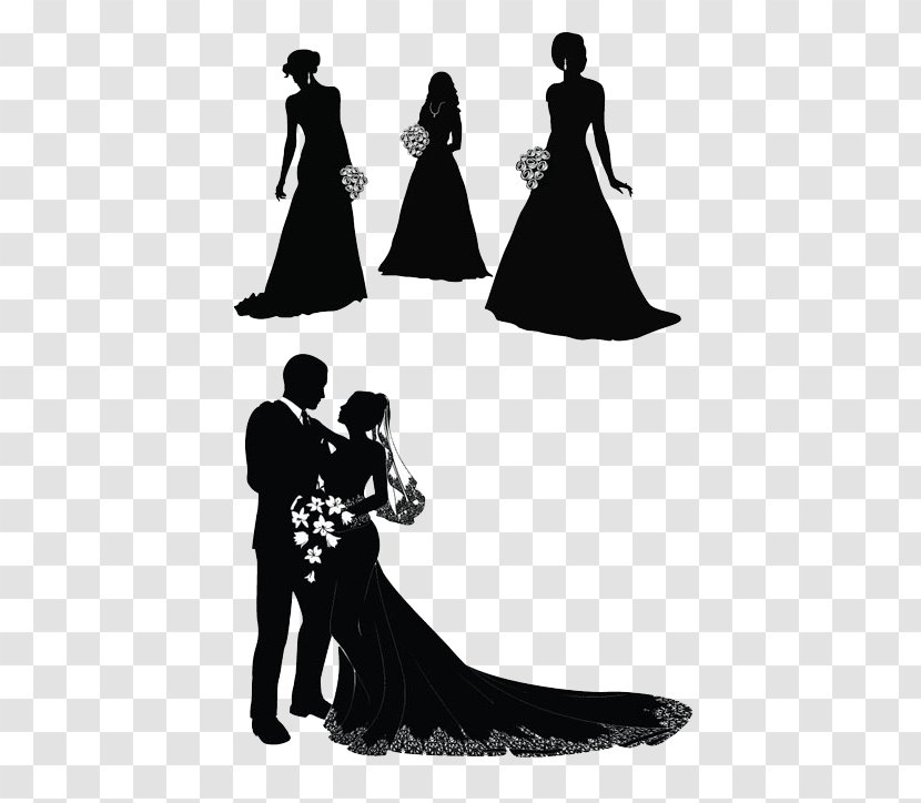 Bridegroom Wedding Clip Art - Gown - Bride And Groom Transparent PNG