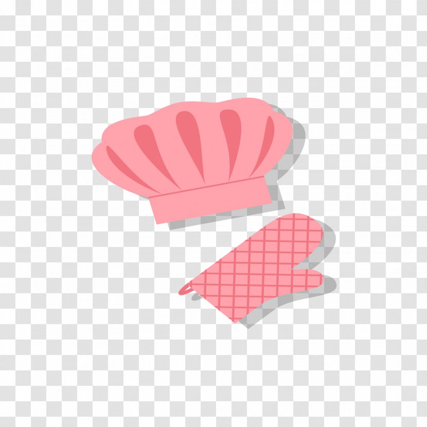 Hat Glove Pink Chefs Uniform - Heart - Gloves And Chef's Transparent PNG