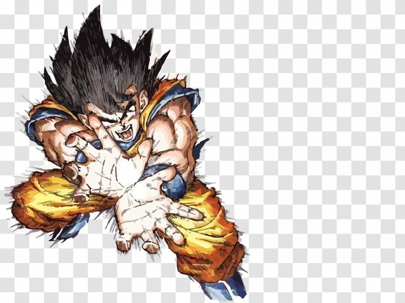Goku Majin Buu Frieza Vegeta Gohan - Watercolor - Dragon Ball Z Transparent PNG