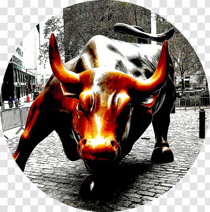 Charging Bull Wall Street Sculpture Wallpaper - Snout Transparent PNG