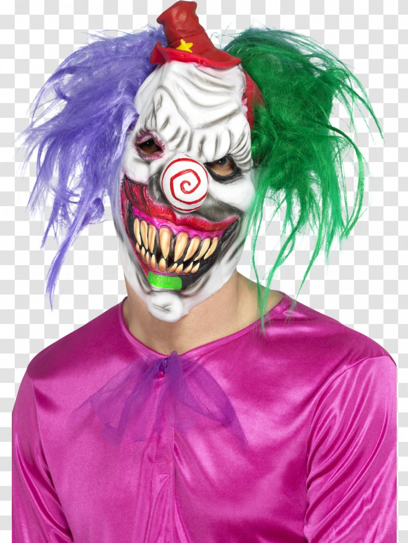 Head Of A Clown Mask Disguise Evil - Halloween Transparent PNG
