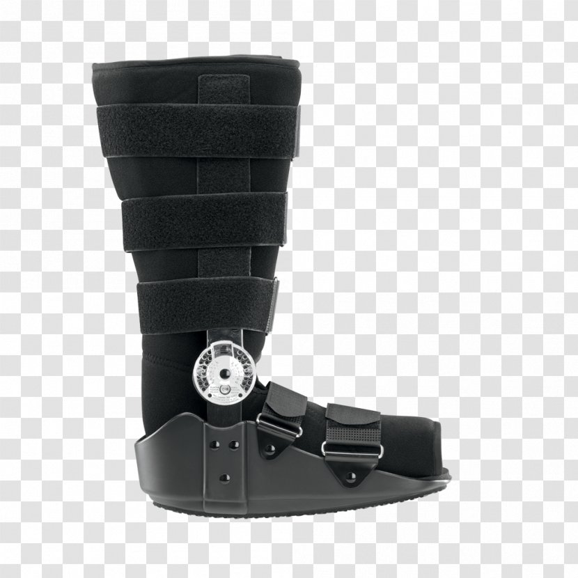 Medical Boot Hiking Ankle Sprain - Black Transparent PNG