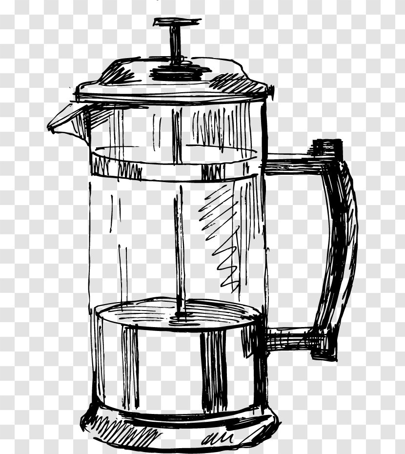 Coffeemaker Kitchen Kettle Drawing - Sketch Transparent PNG