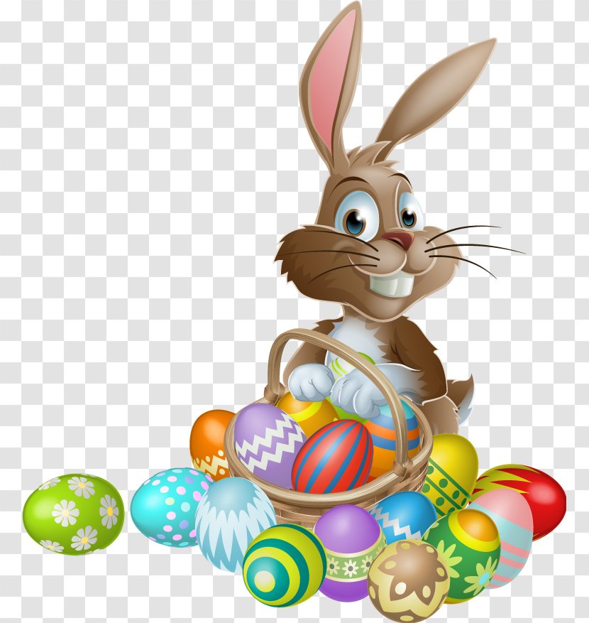 The Easter Bunny Egg Basket - Coloring Book Transparent PNG