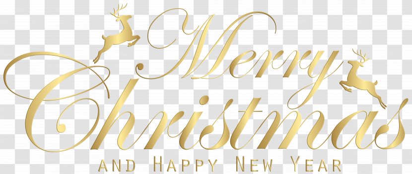 Christmas Party Clip Art - Brand - Merry Gold Transparent Image Transparent PNG