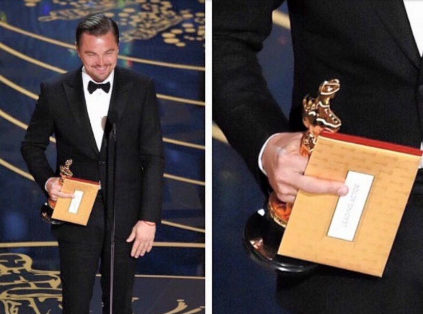 88th Academy Awards Leo Award For Best Actor Film - Inception - Leonardo Dicaprio Transparent PNG