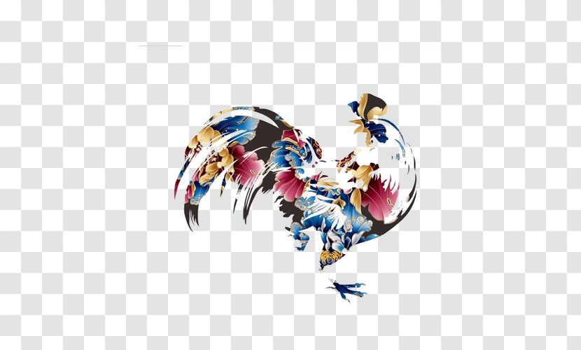 Chinese Zodiac New Year Rooster Tai Sui Poster - Lunar - Cock Transparent PNG