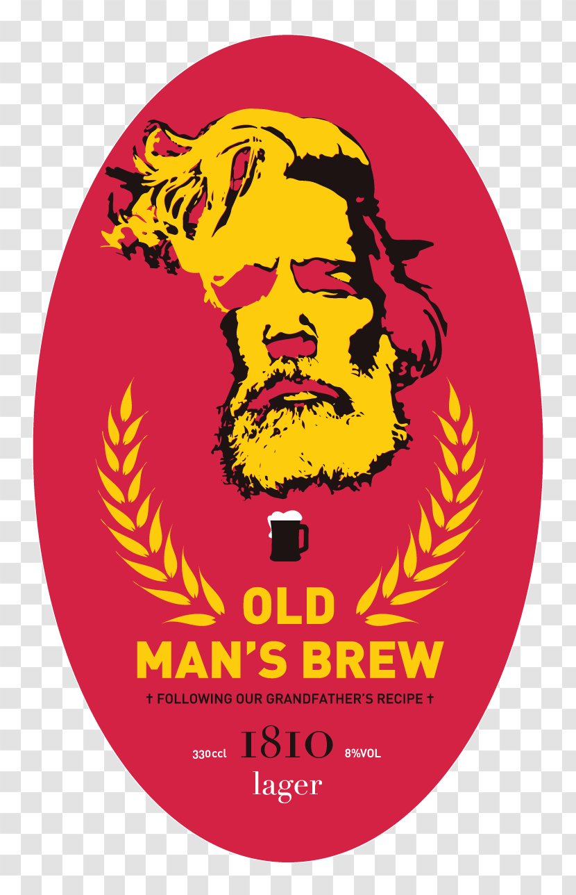 Logo The Beards Brand Emblem - Orange Line - Beer Labels Transparent PNG