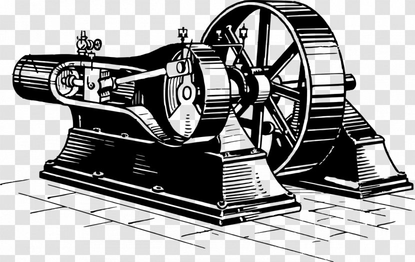 Machine Engine Clip Art - Monochrome Transparent PNG