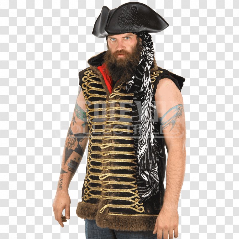 Tricorne Hat Costume Piracy Wig - Pirate Transparent PNG