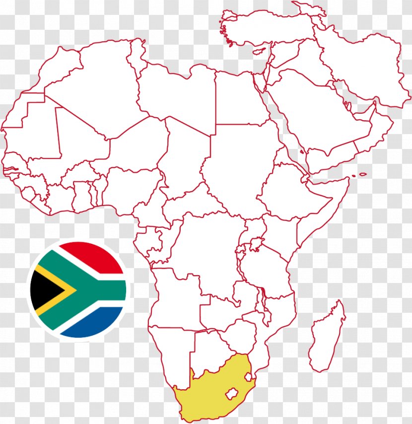 Blank Map Africa World - Coloring Book Transparent PNG